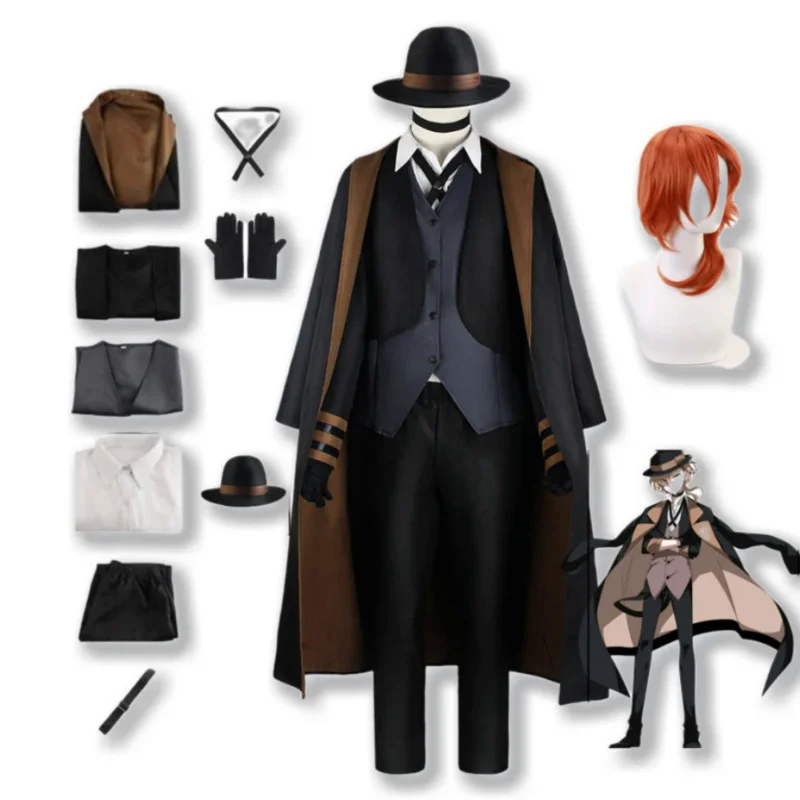 Bungo Stray Dogs Cosplay Nakahara Chuuya Halloween Costume Anime Clothes Disfraz Adulto Fantasias Deguisement Garcons Hombre