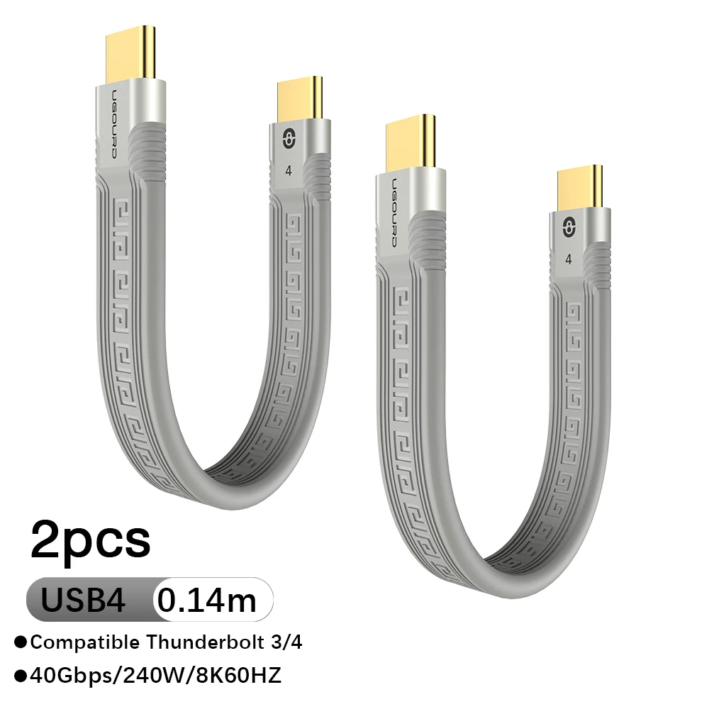 Korte USB 4 Thunderbolt 4 FPC-kabel 40Gbps USB4 Type C Thunderbolt 3 datakabel 240W 8K 60Hz voor EGPU HDD SSD dockingstation HUB