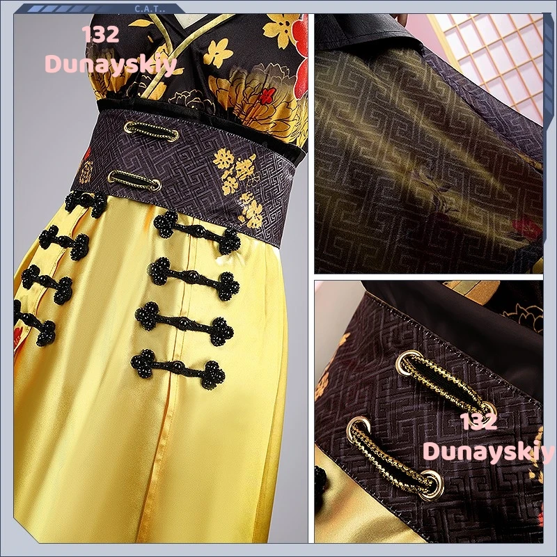 موران كوس الفاوانيا تأثيري الزي آلهة النصر نيكي أنيمي لعبة نمط البدلة شعر مستعار هالوين عيد الميلاد كرنفال