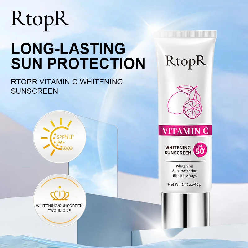 RtopR SPF50+ Sunscreen Long-lasting Sun Protection Rapid Film Formation Waterproof Sweat-proof UV Blocking Skin Nourishing