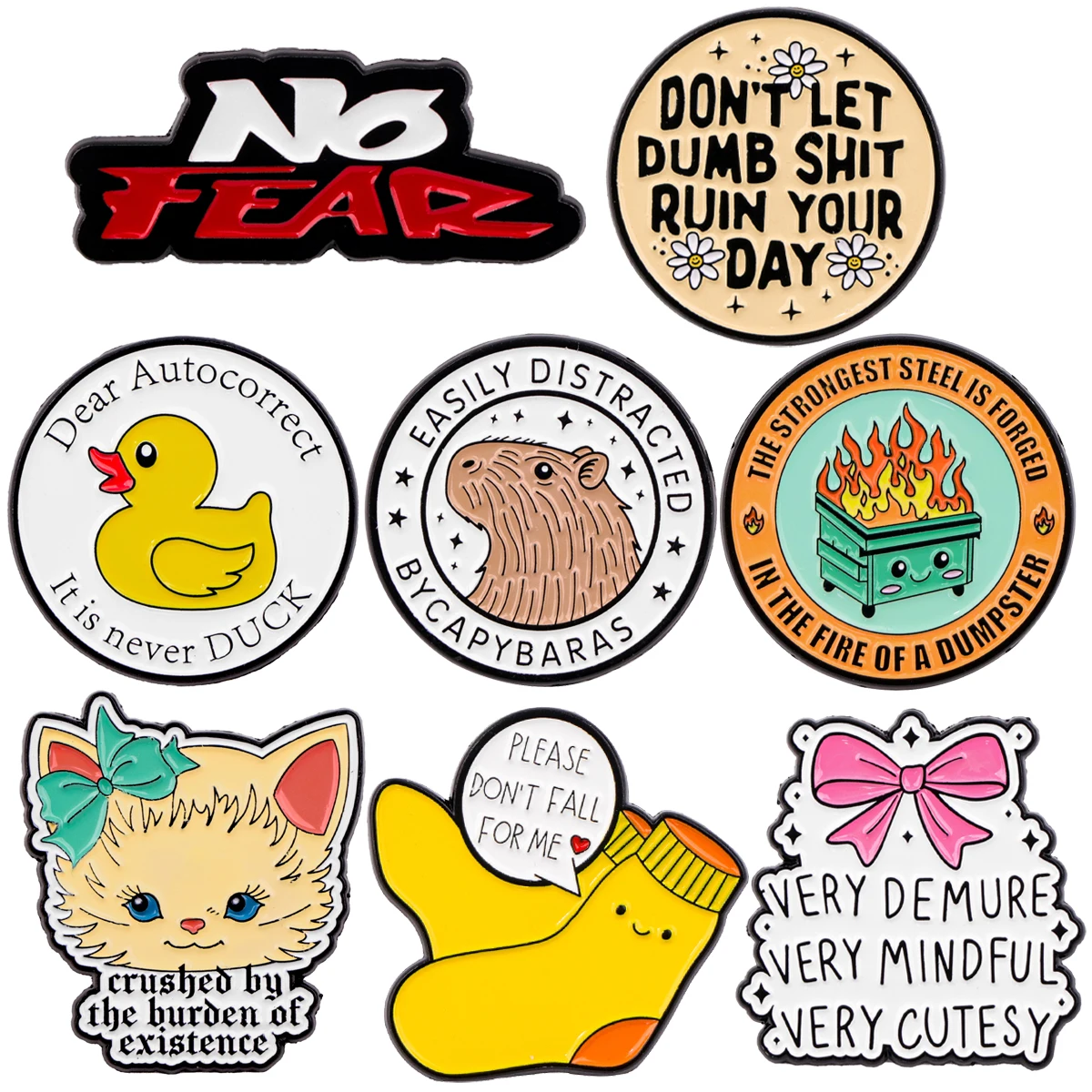 

Cute Capybara Enamel Pins Cartoon Fire Brooches Badge Lapel Pin For Backpack Clothes Accessories Animal Jewelry Birthday Gifts