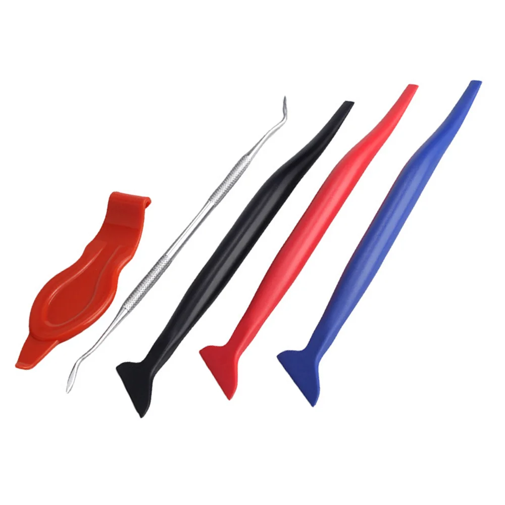 1Set Vinyl Car Wrap Tool Car Styling Stick Squeegee Window Tinting Kit Corner Scraper Curves Slot Tucking Tools Gap Film Cutter view 2
