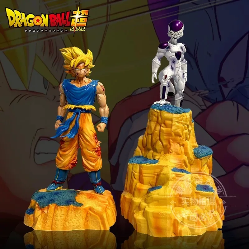 31cm New Anime Dragon Ball Figures Super Battle One Goku Vs Frieza Large Figure Pvc Model Decor Creative Birthday Gifts