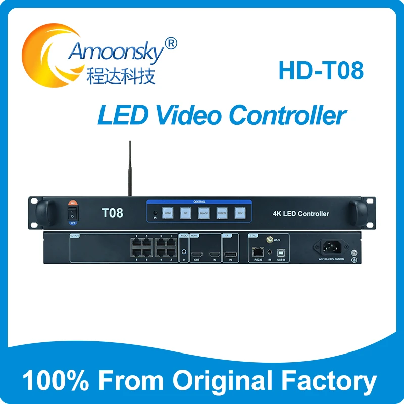 4K LED Display Controller T08 T08F T16 Synchronous Sending Box All in One Controller