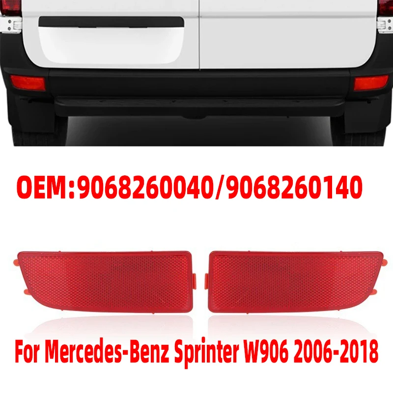 Car Rear Bumper Reflector Cover Strips 9068260040 9068260140 For 2006-2018 Sprinter W906