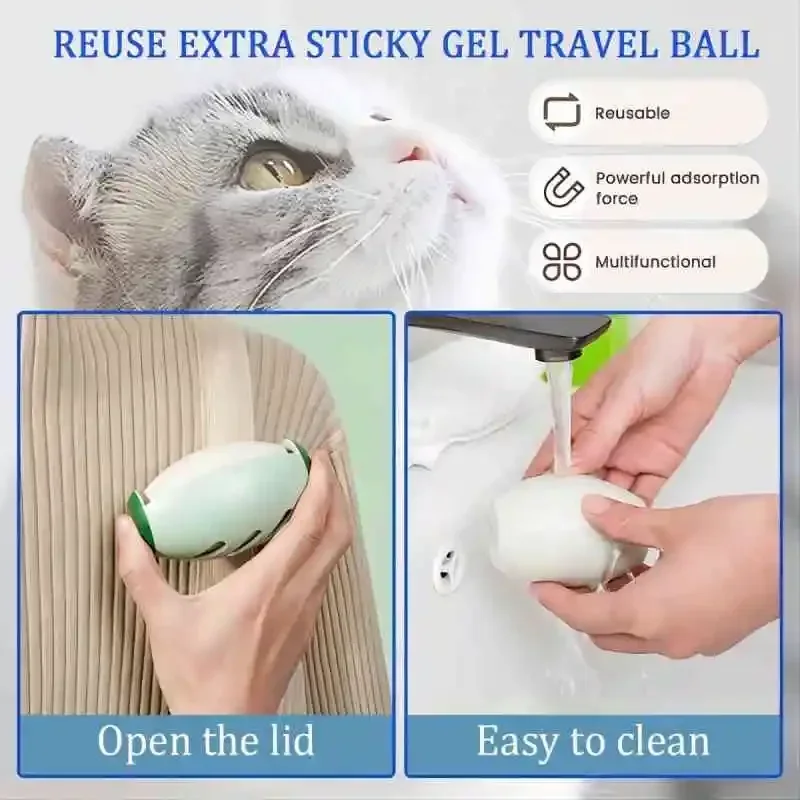 Reusable Lint Rollers Easy To Carry Cleaning Roller Drum Lint Roller Hair Remover Ball for Pet Hair Washable Sticky Roller Ball