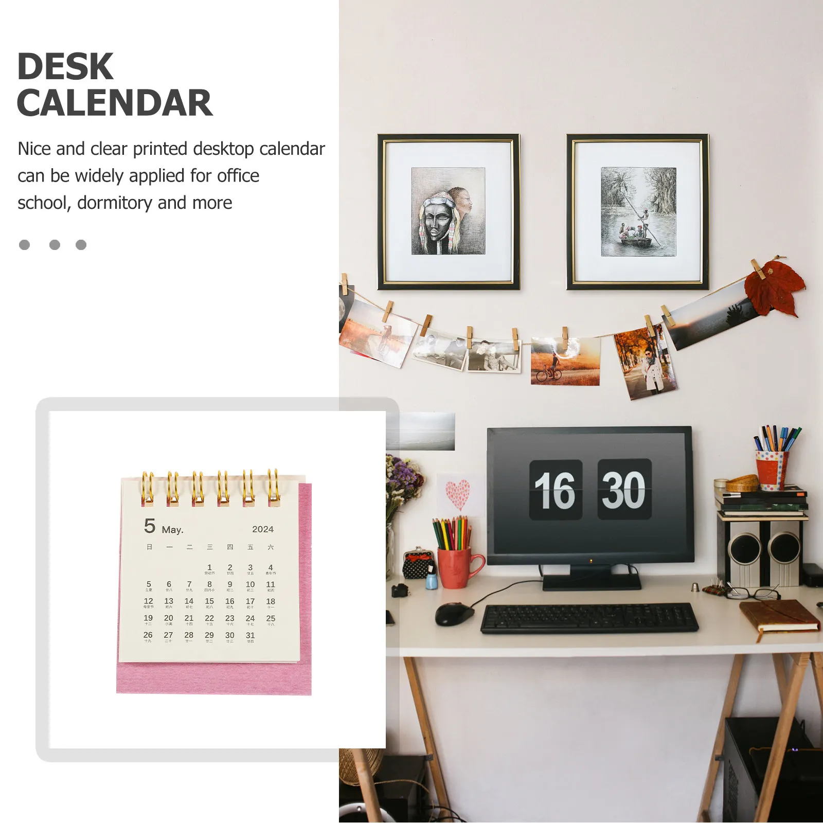 

Настольный календарь для дома и офиса, декоративный, отдельно стоящий, эстетичный