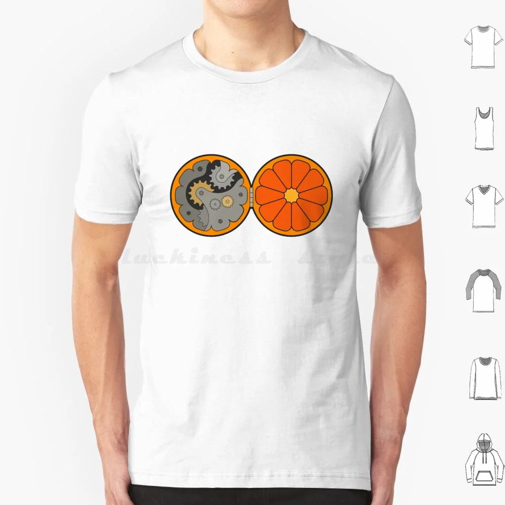 Camiseta naranja con mecanismo de relojería Literal, camiseta fresca de algodón 6xl, relojería naranja Stanley Kubrick, un mecanismo de relojería naranja Alex Delarge