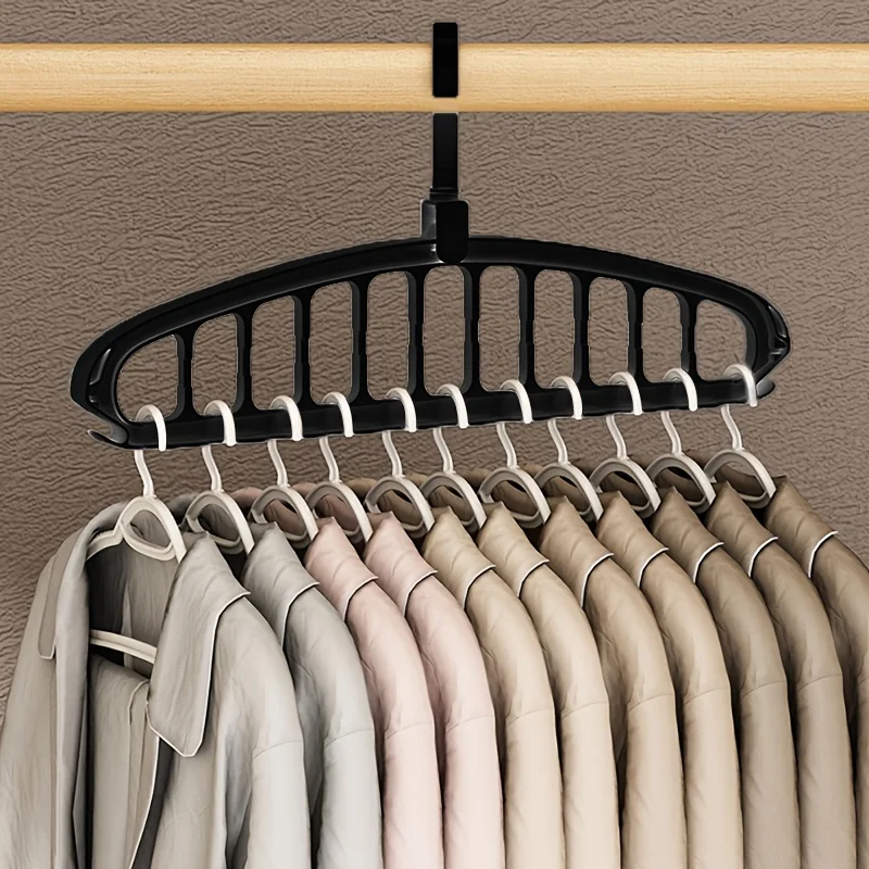 Folding Multi-Hole Clothes Hanger Non-slip Storage Rack Space Saving Clothes Rack Organizers For Wardrobe Jeans Trousers Scarf