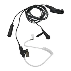 PTT Walkie Talkie,3 Wire Finger PTT,Acoustic Headset,Radio Earpiece with Lavalier Collar,Microphone for Motorola APX4000 APX6000