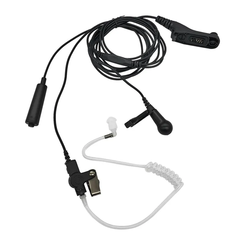 PTT Walkie Talkie,3 Wire Finger PTT,Acoustic Headset,Radio Earpiece with Lavalier Collar,Microphone for Motorola APX4000 APX6000