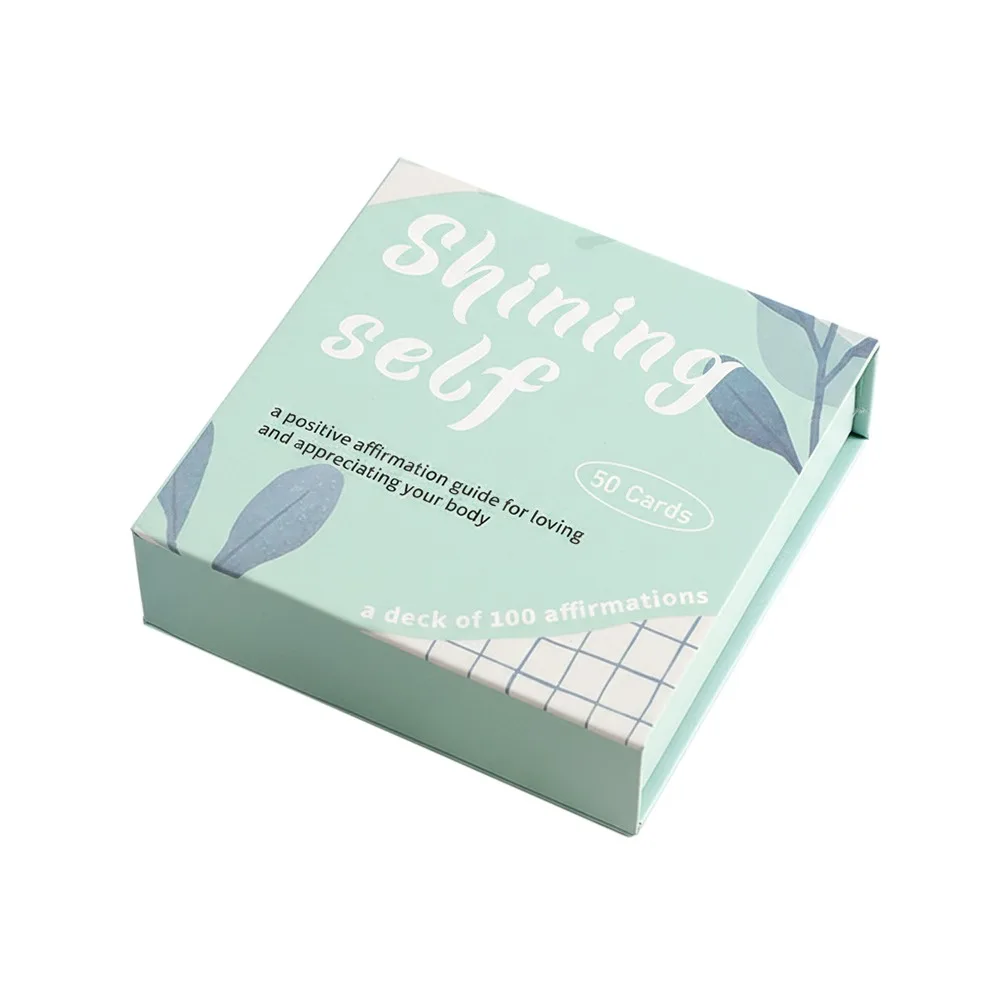 

52PCS Pink Green Motivational Card Paper Interesting Greeting Postcards Daily Motivation Empowering Quotes