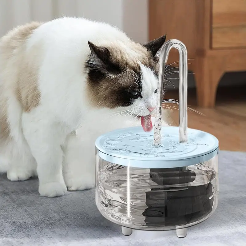 Pet Water Fountain 1L USB Wireless Water Fountain Dog Bowl Automatic Cat Water Dispenser Clear Pet Fountain to Keep Pets