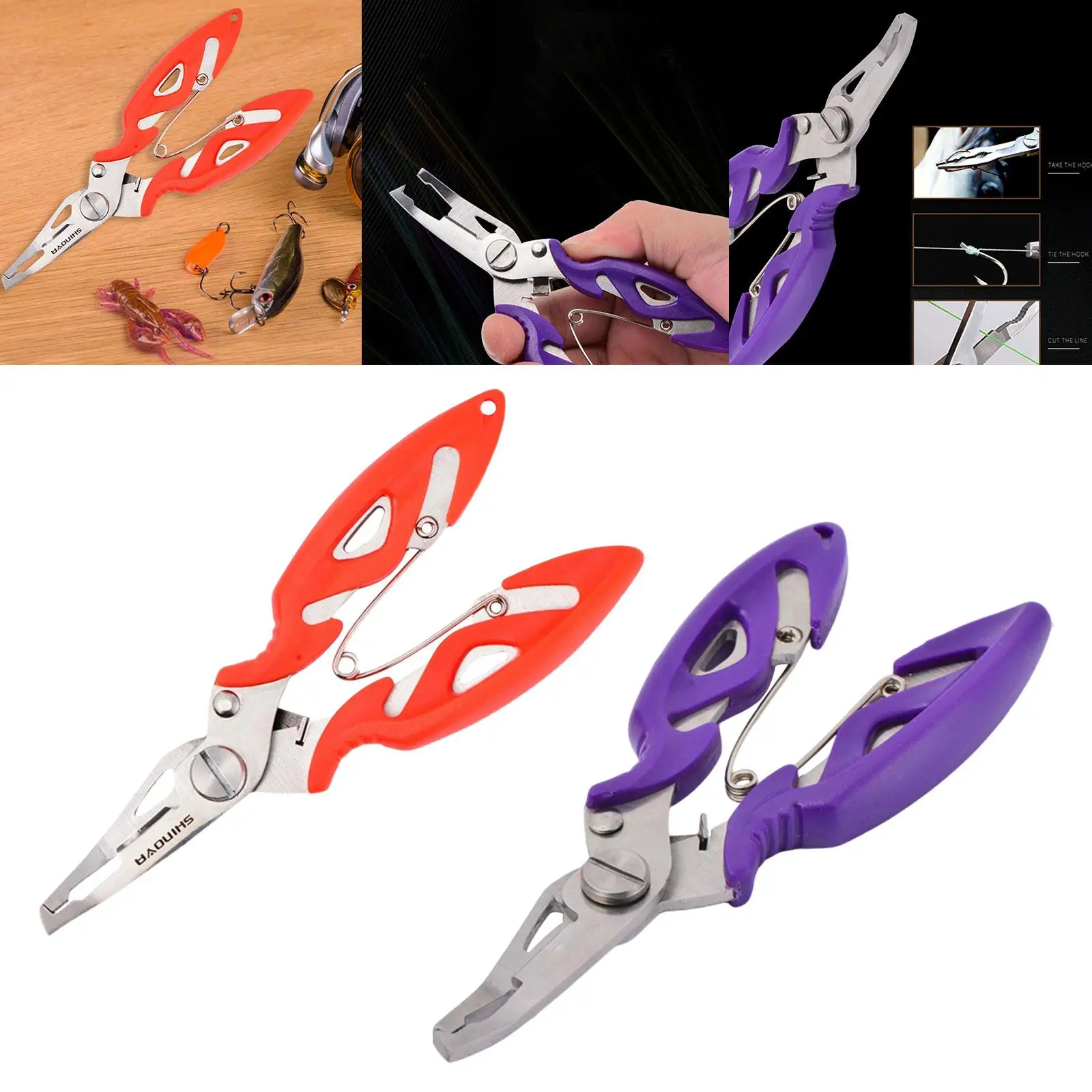 كماشة صيد متعددة الأغراض، مقبض مريح ومزيل خطاف قوي