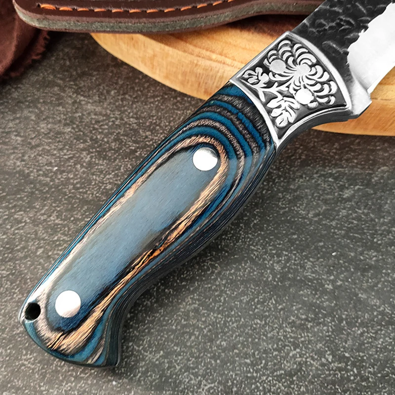 Forged Boning Knife Kitchen Cleaver Chef Knife Barbecue Meat Slicing Paring Fishing Butcher Knife Gift Sheath