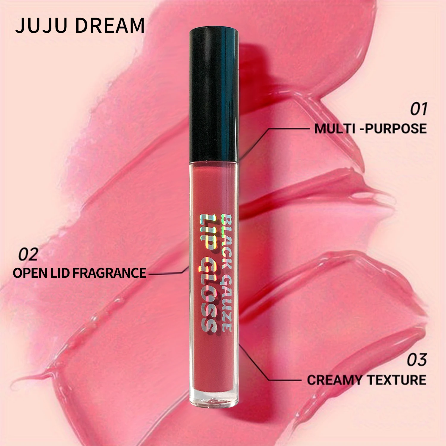 3 Pcs Glossy Lip Gloss Set - Berry & Red & Nude, long-lasting, moisturizing liquid, Glimmer, Valentine's Day & Mother's Day gift