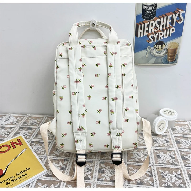 Personalized Literature and Art Small Fragmented Flower Girl Student School Bag Japanese Academy Style Versatile Backpack