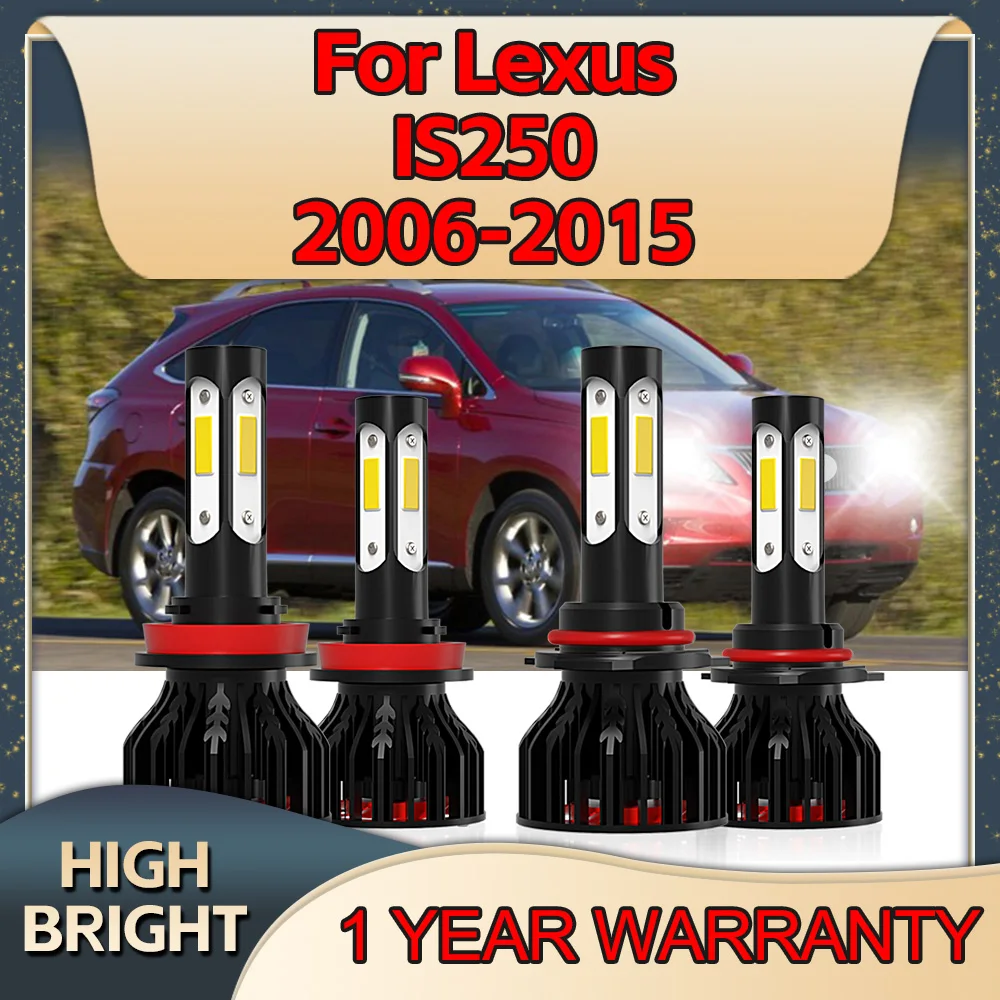 LED Light 180W Canbus Bulbs 9005 H11 Car Headlight 6000K For Lexus IS250 2006 2007 2008 2009 2010 2011 2012 2013 2014 2015