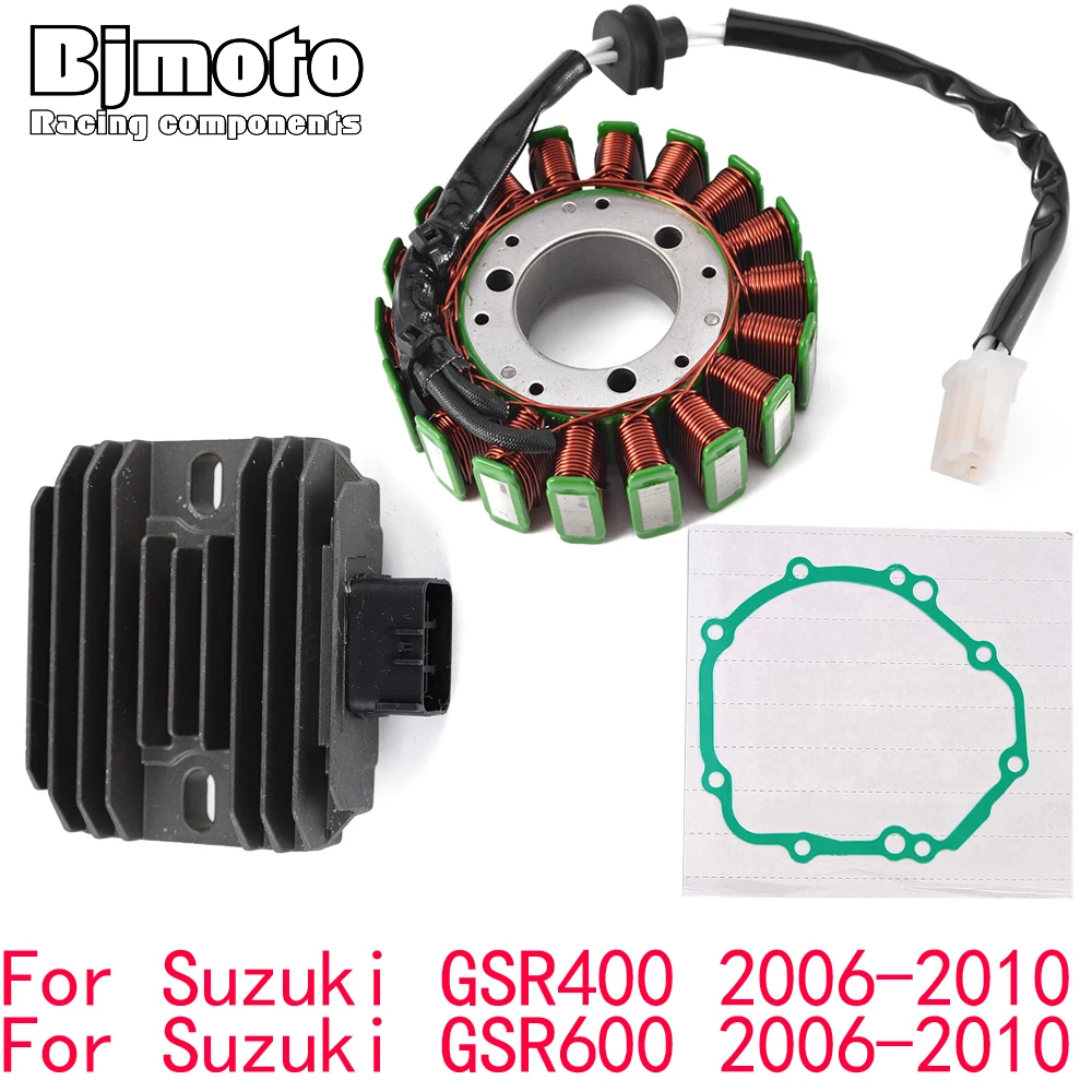 

GSR 400 600 Engine Stator Coil+Voltage Regulator rectifier For Suzuki GSR400 GSR600 GSR-400 GSR-600 2006-2010 With Gasket