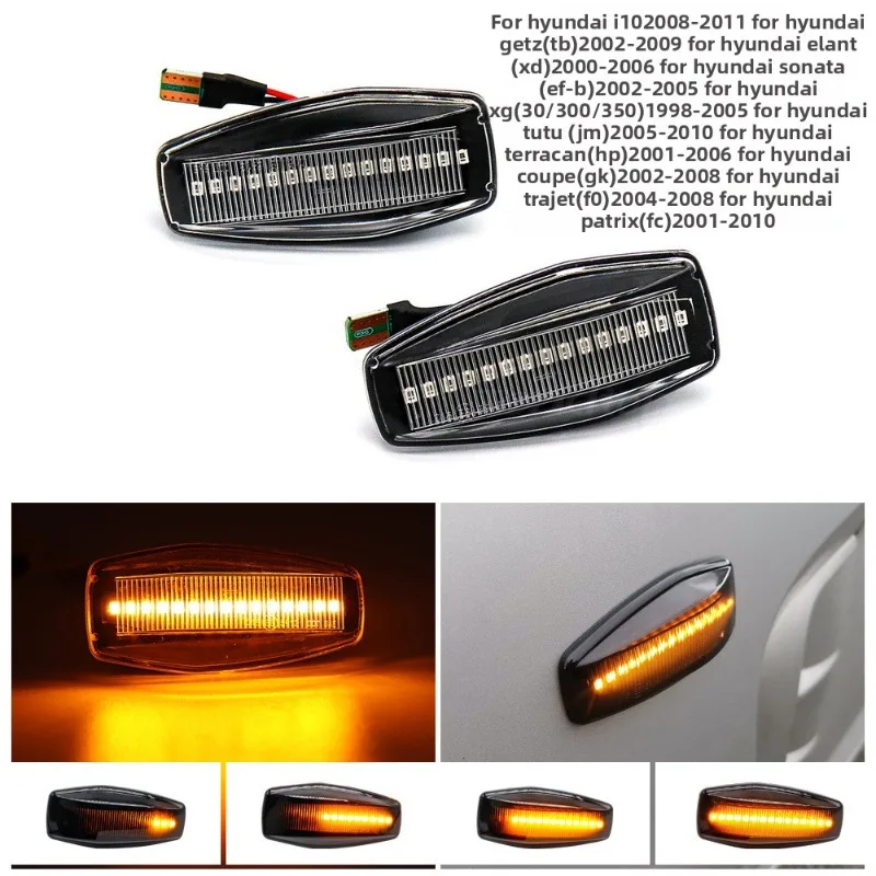 news-2pcs-suitable-for-modern-elantra-getz-tucson-trajet-fc-led-flowing-leaf-board-lights