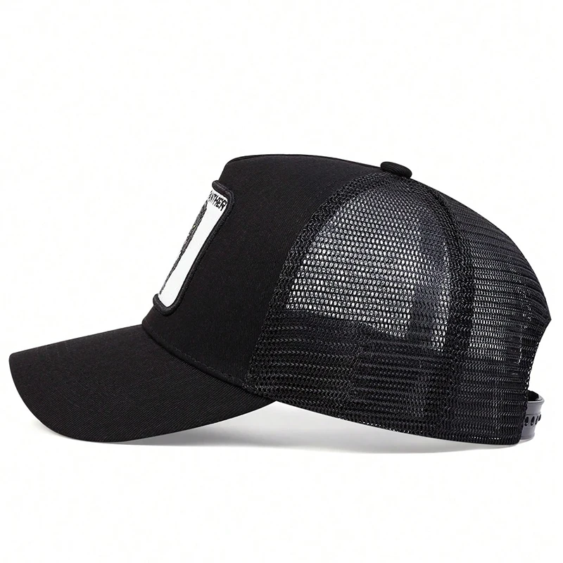 Unisex Leopard Embroidery Baseball Net Caps Spring and Summer Outdoor Adjustable Casual Hats Sunscreen Hat