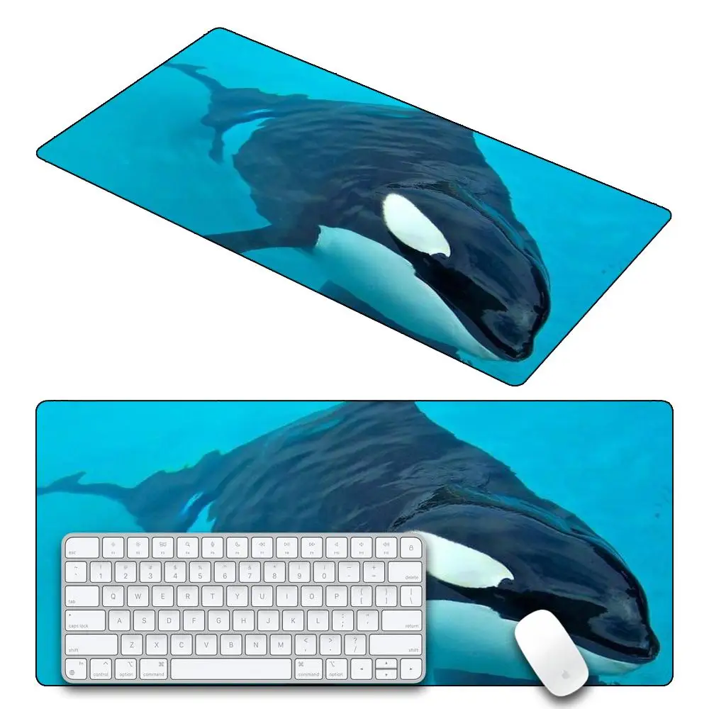 

Killer whale Mouse Pad Mouse Pad Desk Mouse Pad Cute HD Desk Pad Extended Gaming Keyboard Mats Large XXL Gamer Mousepad 90x40