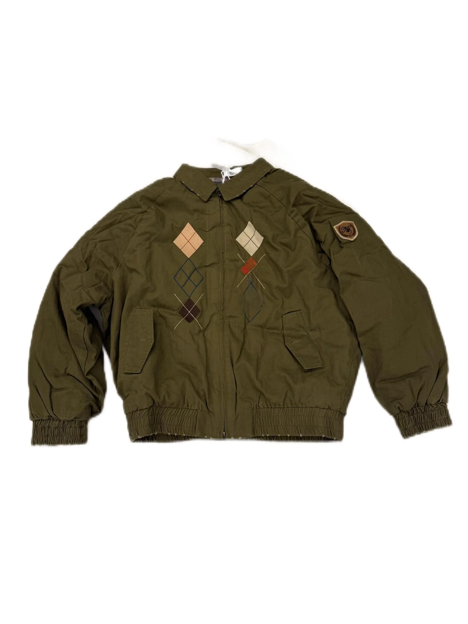 

Зимняя винтажная летная куртка NNOVA 25 с ромбовидной вышивкой, рабочая одежда, хлопковая куртка на молнии с длинными рукавами