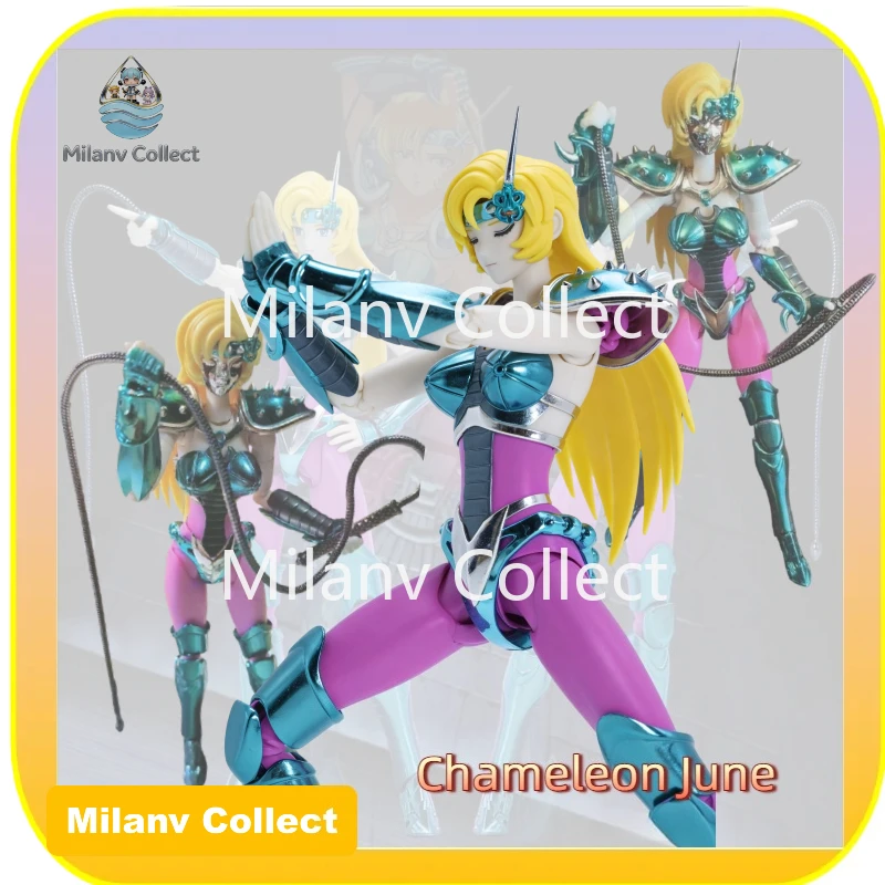 

In Stock GoodTony Saint Seiya Myth Cloth EX Chameleon June Action Figure Knights of Zodiac Silver Collectible Toy Gift