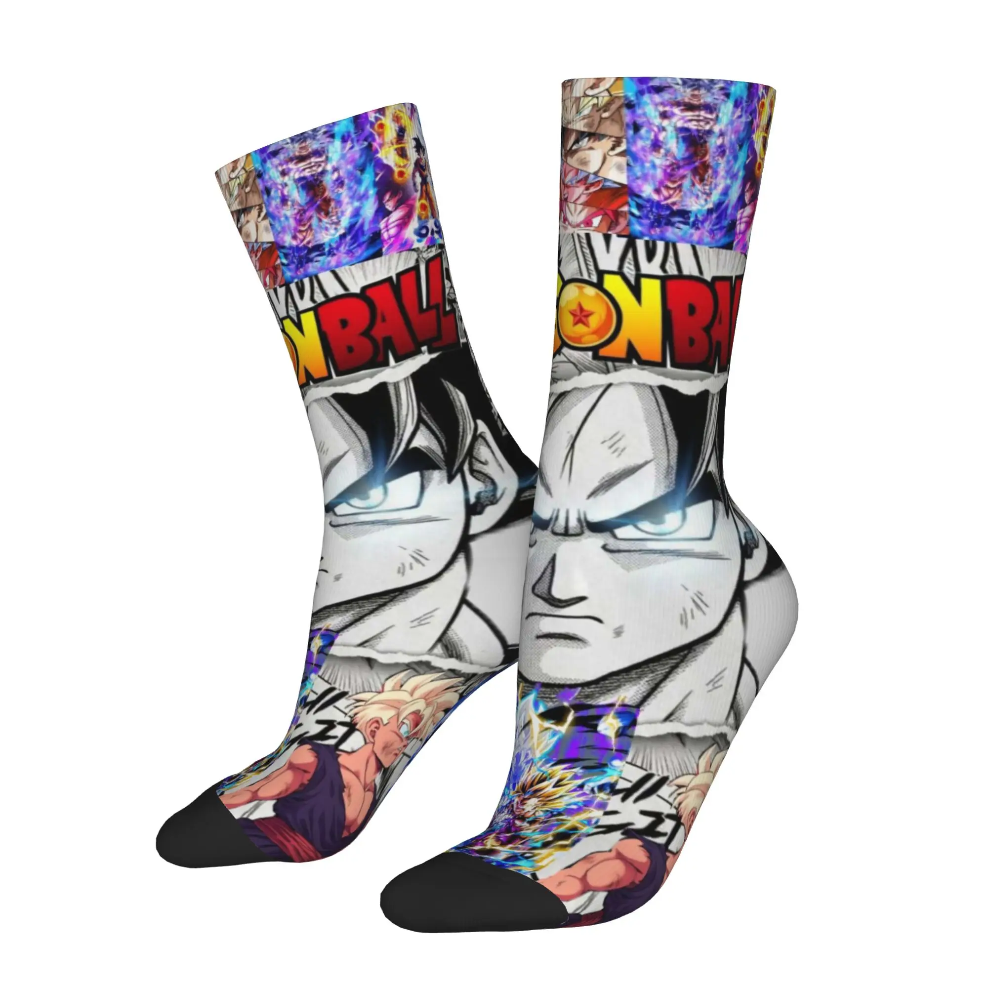 1 Pair Funny Sock Dragon Ball Son Goku (10) Rock Quality Pattern Printed Men Socks Casual Men's Socks