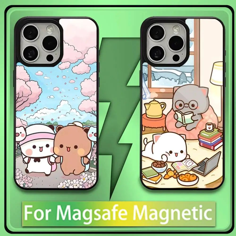 

Cute BuBu D-DuDu Phone Case For iPhone 16,15,14,13,12,11,Plus,Pro,Max,Mini Soft Magesafe Magnetic Wireless Charge