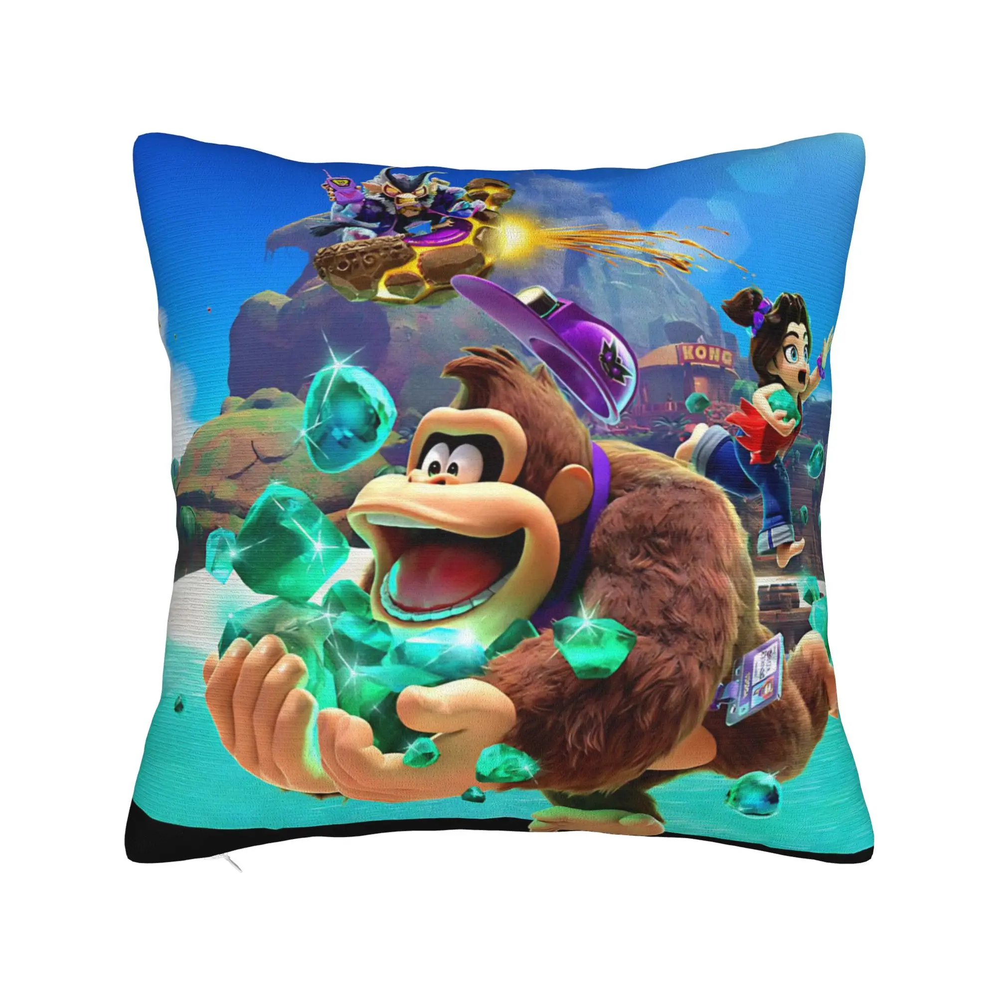 Donkey Kongs Bananza Games Pillow Cover Stuff Printed Cushion Cover Decor  Throw Pillow Case Cover Seater Multiple Sizes