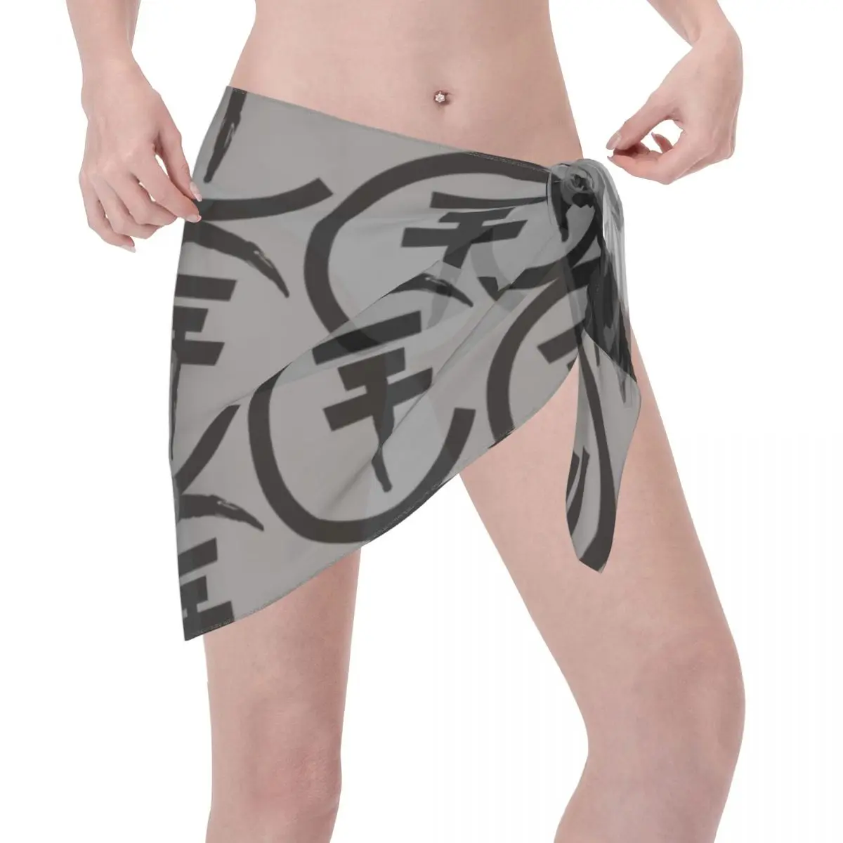 Custom Tokio Hotel Rock Band Bill Kaulitz Beach Bikini Cover Up Wrap SeeThrough Beach Bikini Cover Up กระโปรงสั้นผ้าพันคอชีฟอง