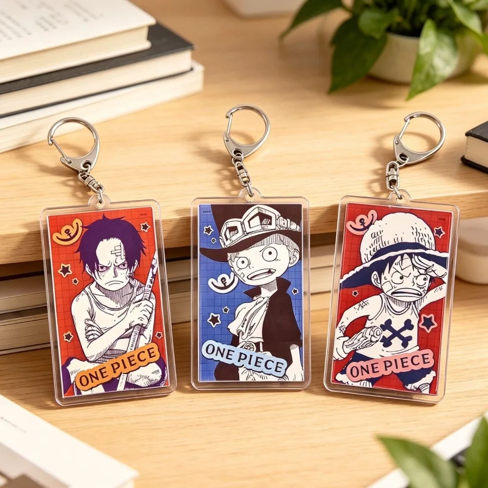 

Anime Peripherals Portgas D. Ace Figure Acrylic Pendant Monkey D. Luffy Figurine Acrylic Keychain Roronoa Zoro Decoration Toys