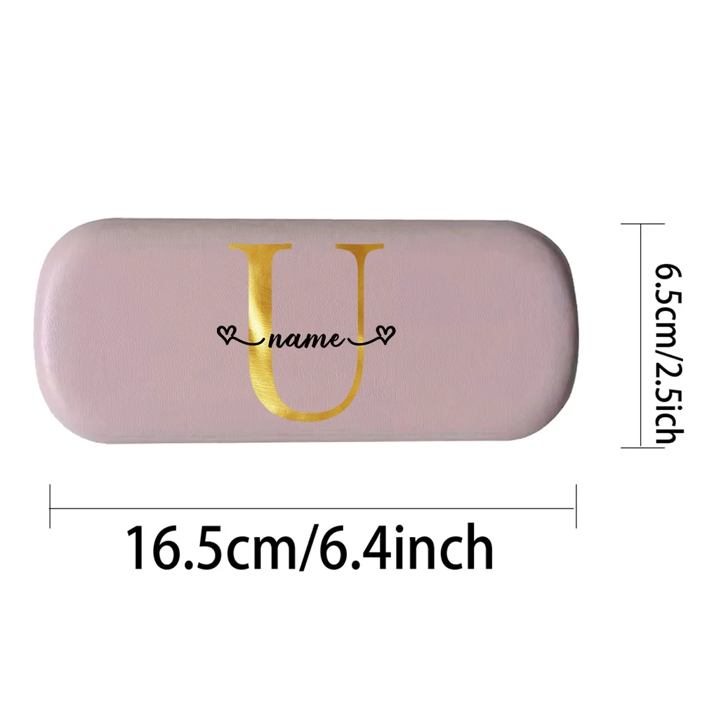 Customized Name Women Glasses Organizer Case Myopia Glasses PU Durable Box Sunglasses Storage Hard Shell With Name Customize