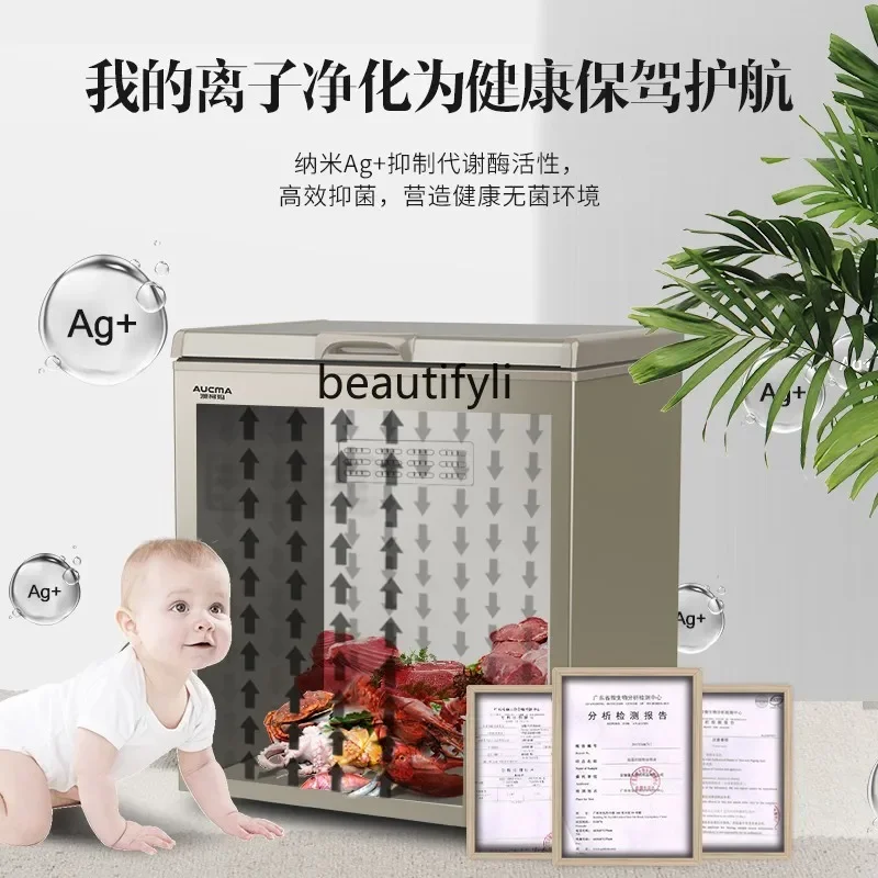 Zamrażarka domowa Pozioma chłodzona powietrzem, bezmrozowa zamrażarka chłodzona lodówka z zamrożonymi górnymi drzwiami