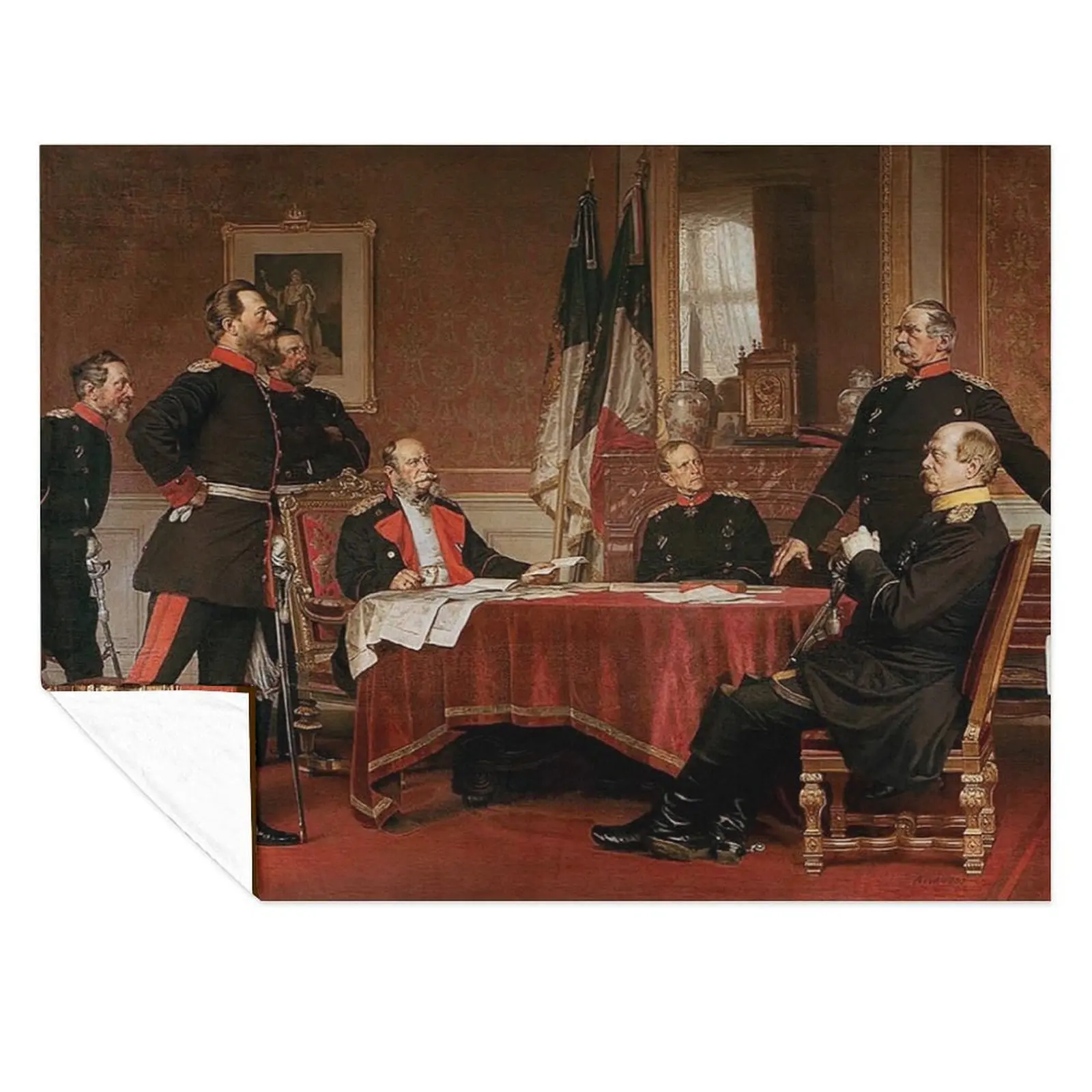 

Prussian High Command, 1870 Throw Blanket Fashion Sofas Luxury Brand Tourist Custom Blankets