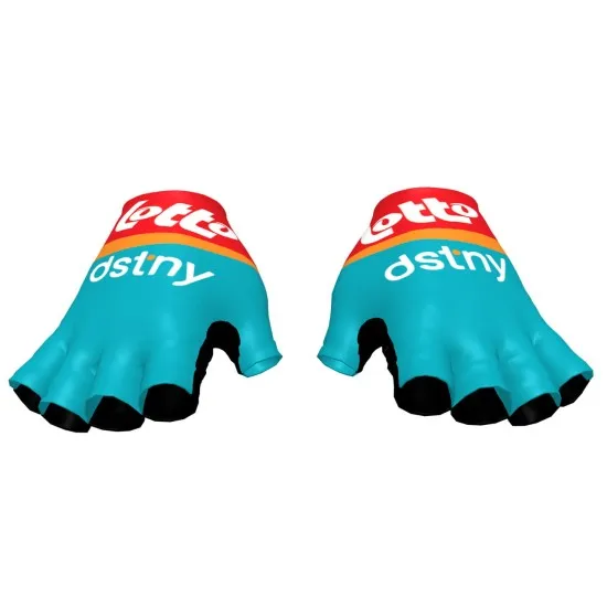 2024 LOTTO DSTNY team One Pair Sports Half Finger Cycling Jersey Gloves MTB Road Mountain Bike Bicycle Gel Gloves