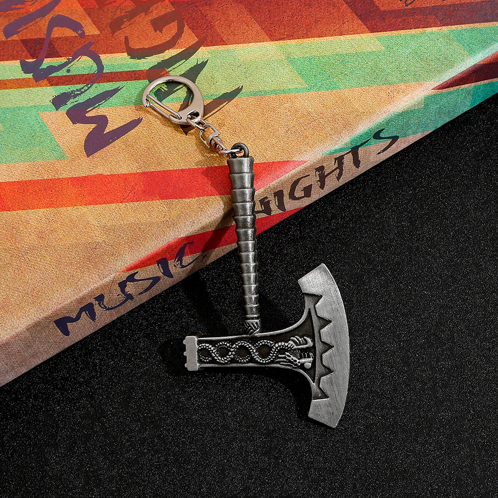 Game Jewelry Metal Axe Keychain - Unique Key Chains Llaveros Gift for Gamers