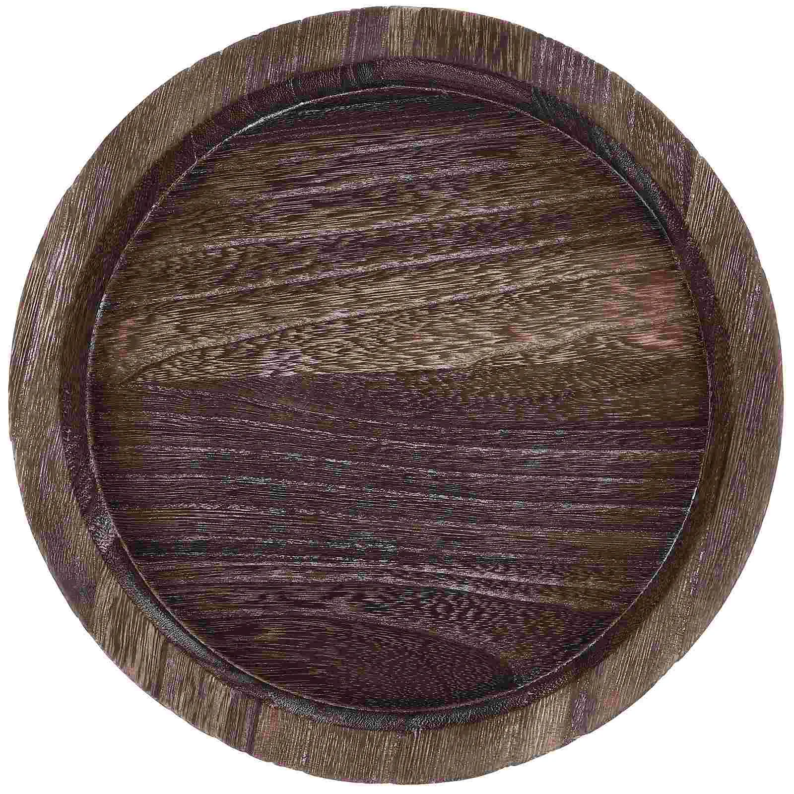 Dining Table Tray Candles Rustic Serving Platter Wooden Modern Creative Holder