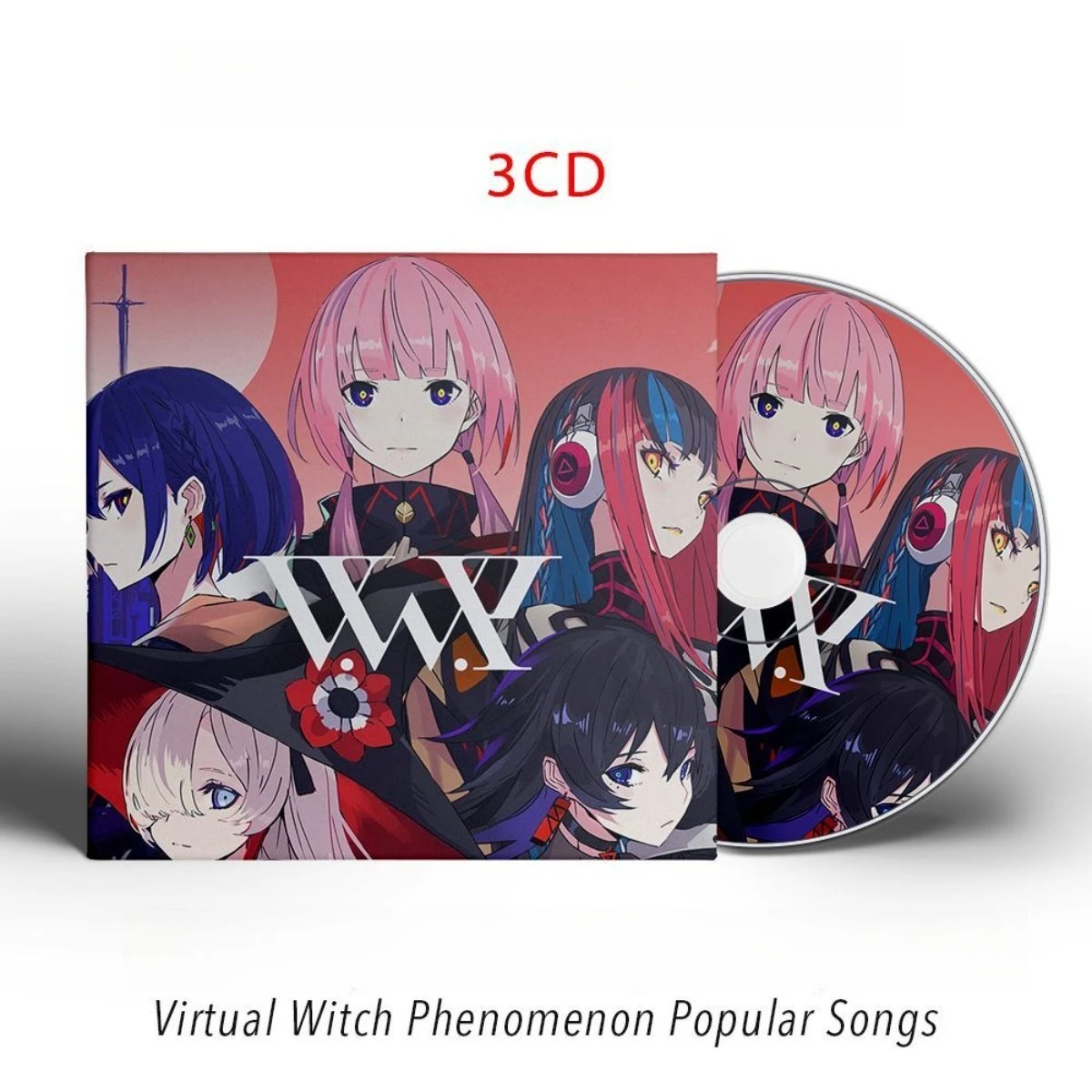 Colección de canciones populares de Virtual Witch Phenomenon - Masterpiece Anime Game Soundtrack Vocal Music Only CD 3 Discos