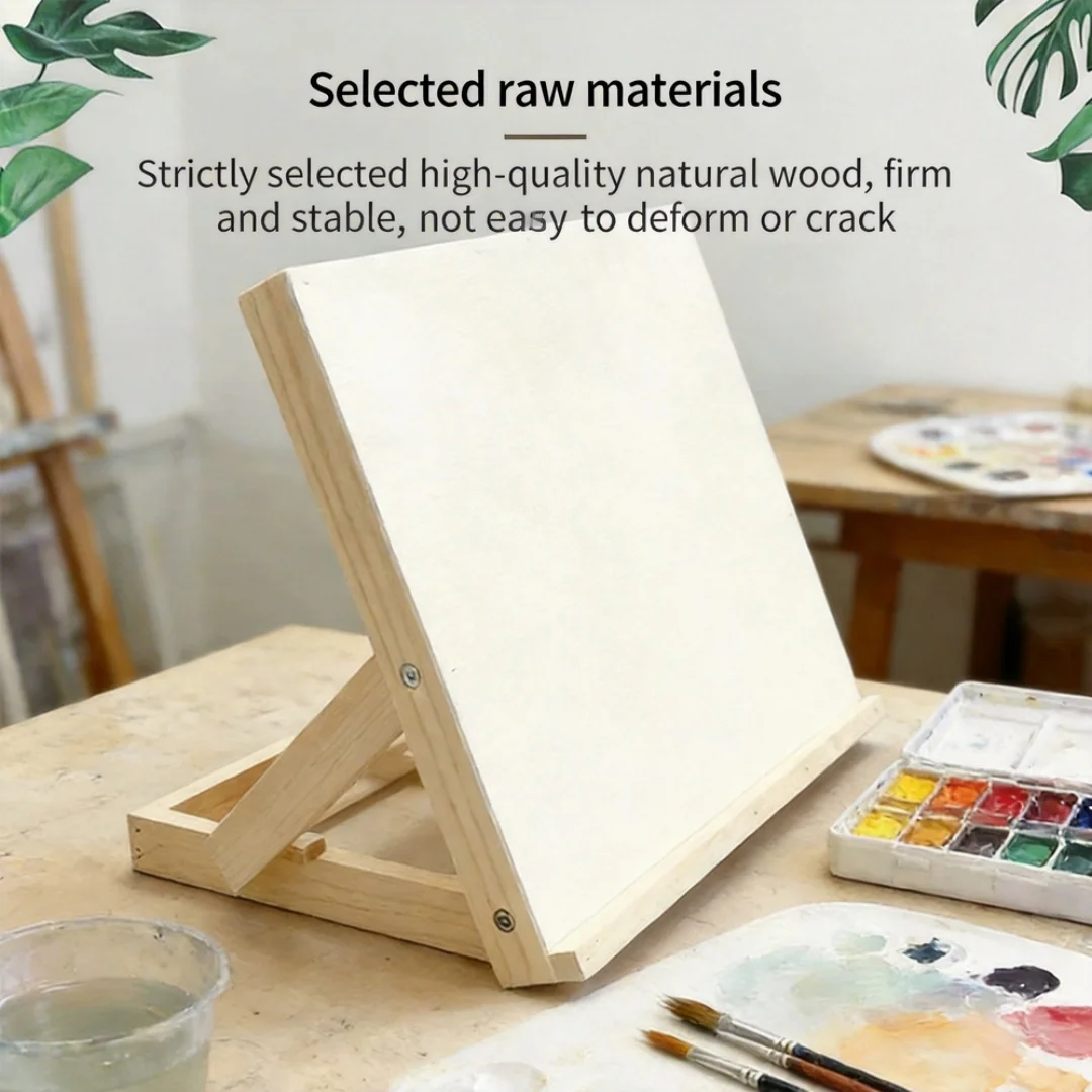 Wooden Easel Pine Art Supplies Adjustable Adjustable Tabletop Painting Easel Foldable Canvas Stand Studio Art Painting Holder