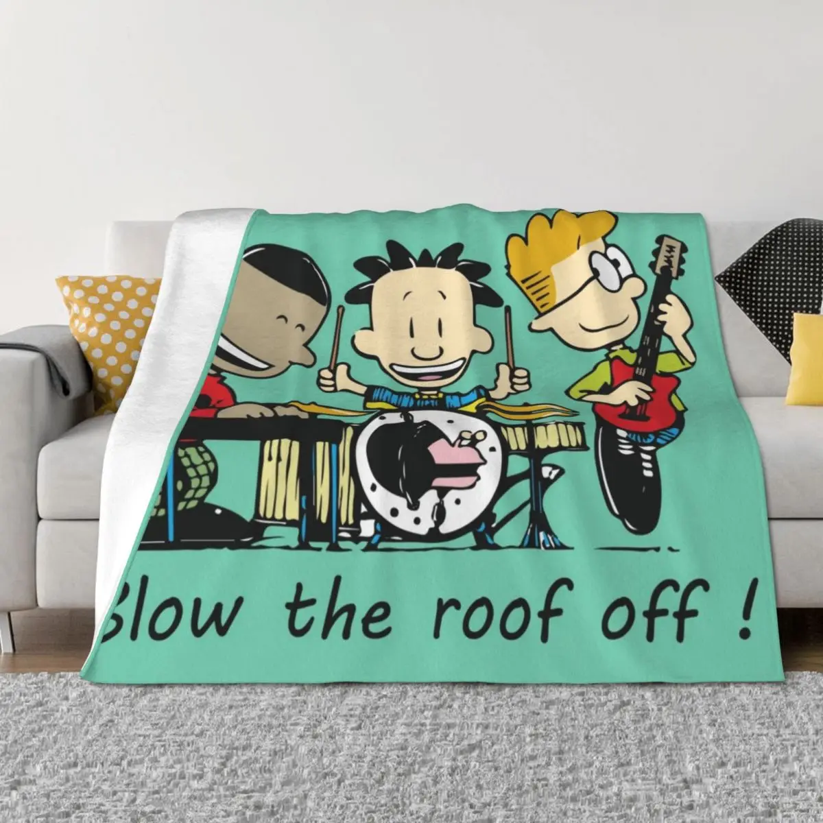 

big nate Throw Blanket Soft Plaid Giant Sofa Plush Kid'S Blankets