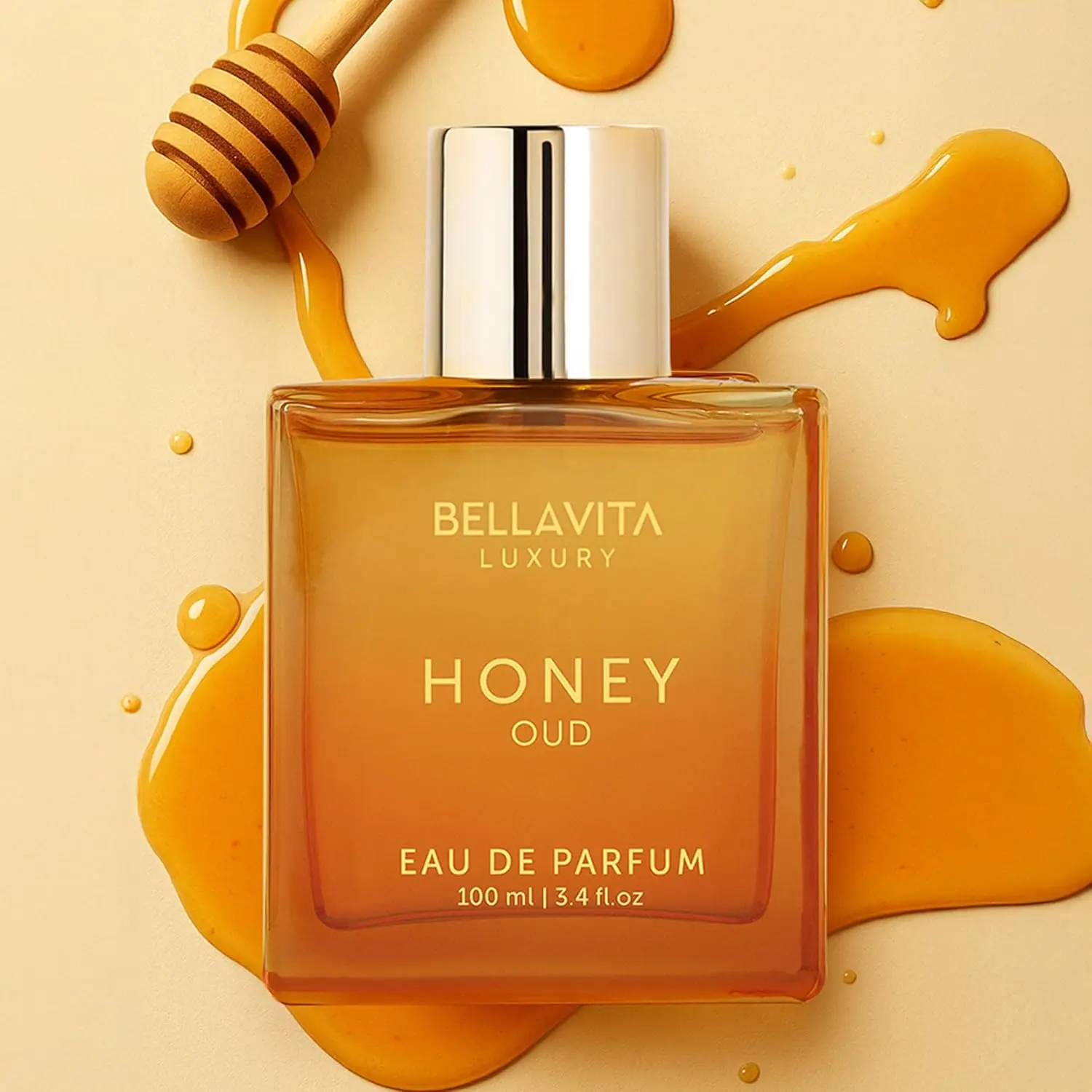 

Bella Vita Luxury Honey Oud EDP 100ml Unisex Perfume Warm Sweet Amber Vanilla Long Lasting Signature Fragrance Holiday Gift