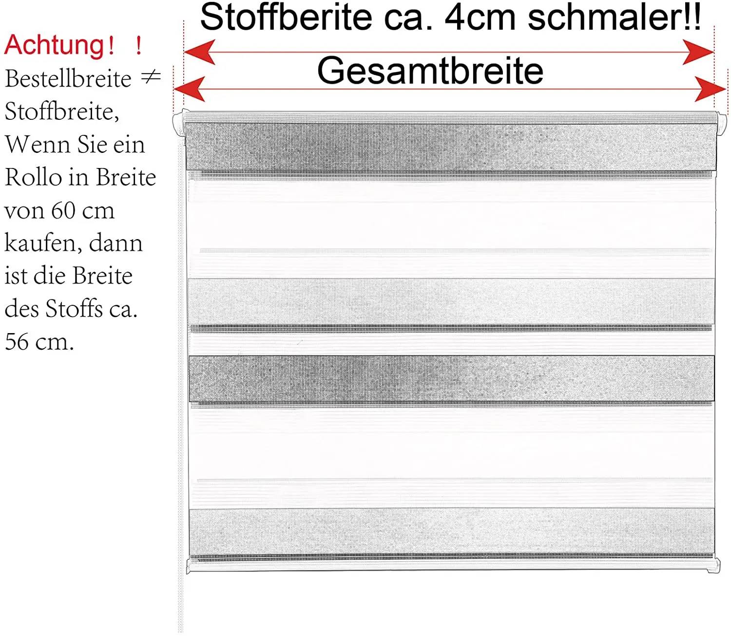 WOLTU Durchscheinender Doppelrollo, Schattierung, staubdicht, doppelschichtig, Fenster-Verdunkelungsvorhang für Schlafzimmer und Wohnzimmer – Detail 3