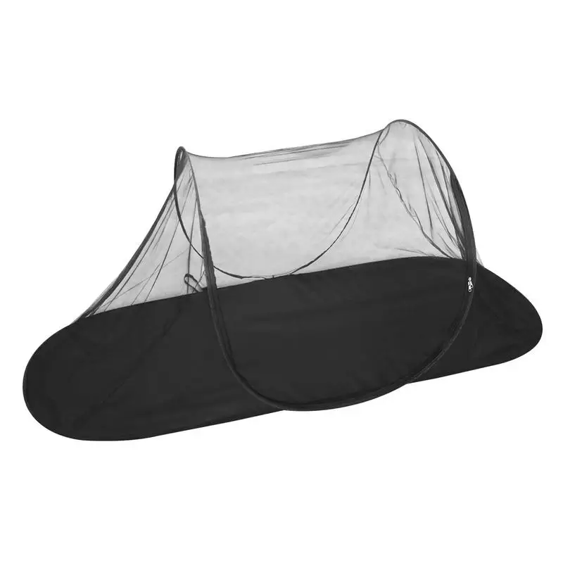 

Kids Anti-fly Foldable Mesh Tent Installation-free Boat Shape Portable Camping Gnat Tent Breathable Hand Throwing Extended Net