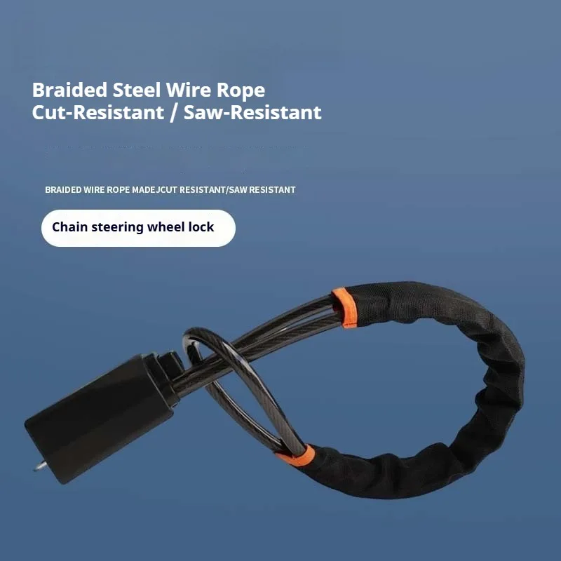 

Car Steering Wheel Lock Anti-theft Steel Cable Security Device Universal Fit for Vehicles Prevent Theft Durable Security Rope