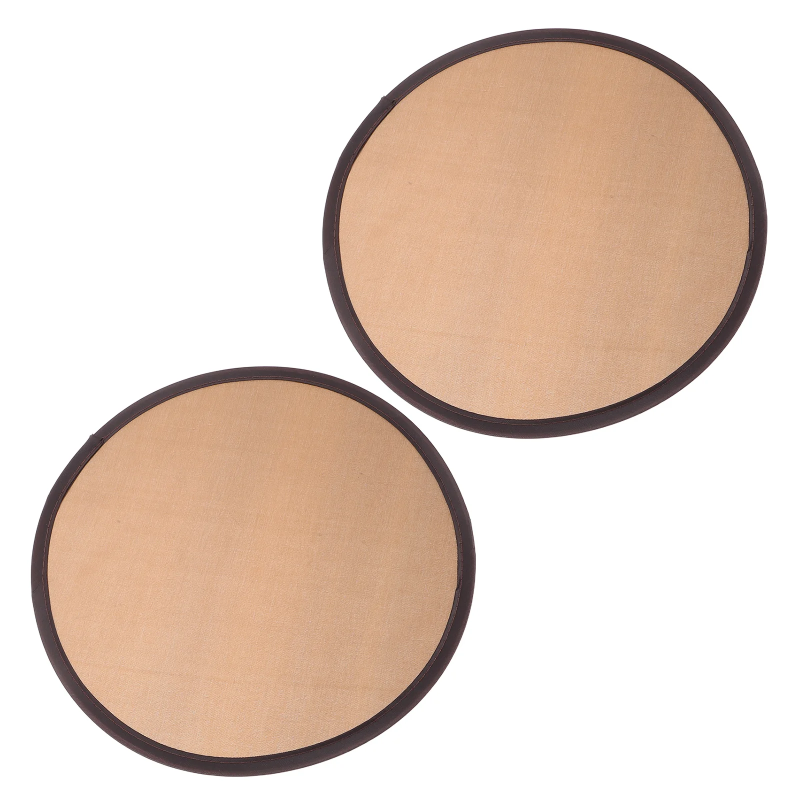 

2Pcs Mini Foldable Flying Disc Fan Japanese Style Round Handheld Fan Portable Cooling for Outdoor Dancing Performances Party