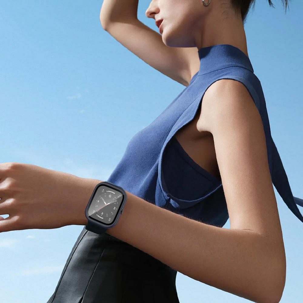 PC+Tempered Glass Screen Protector for Honor Haylou Watch Smart Watch Case Full Cover Bumper Shell Case