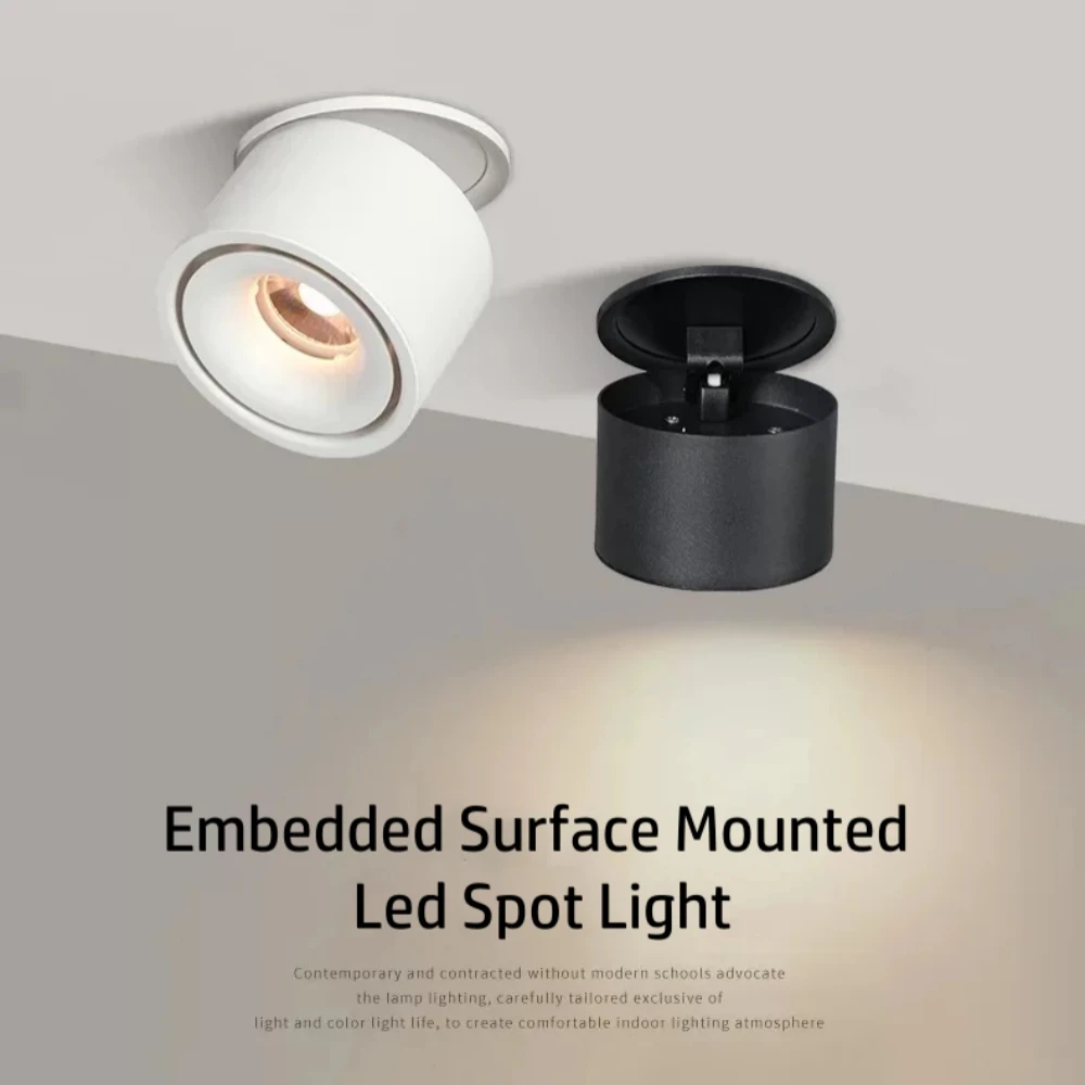 

Recessed Led Light Spot Plafond Led Downlight Surface COB 7W 12W 15W 18W Dimmable Ceiling Lamps AC110 220v Room Round Bedroom