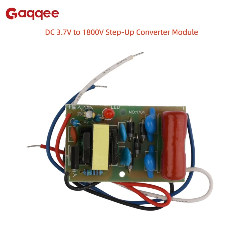 DC 3.7V to 1800V Step-Up Module Arc Pulse DC Motor Boost Board Suitable for Teaching and Electronic Instrumentation Etc.